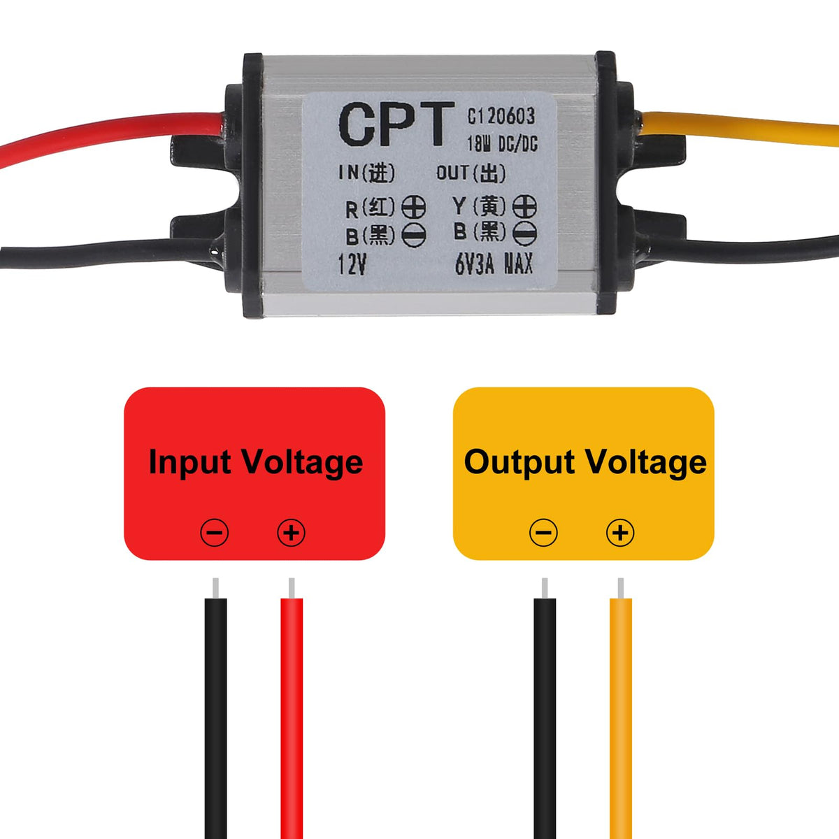 2PCS 12V to 6V Power Voltage Converter Buck Voltage Waterproof Converter Modules 3A 18W Car Power Converter Step Down Volt Module for Vehicle…