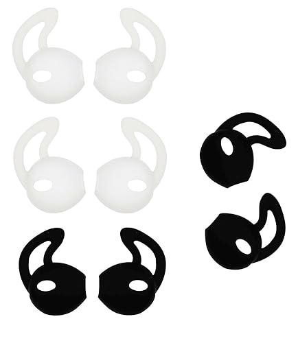 ALXCD Ear Gel for iPhone Earpods, Ear Buds Tips, 4 Pair Anti-Slip Soft Silicone Replacement Earbud Tips for Earphone of iPhone7 SE 6s iPhone 6s Plus