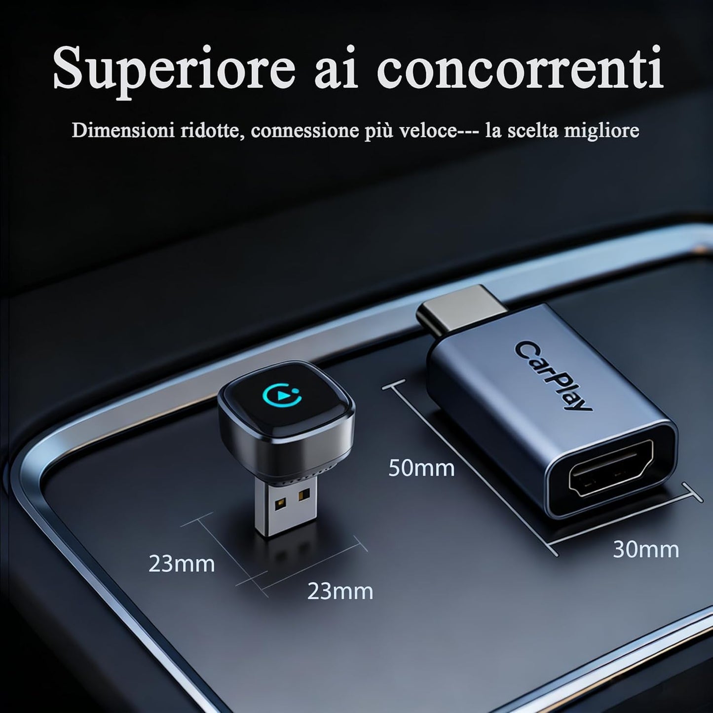 Wireless Carplay Adapter, Suitable for Vehicles Equipped with Cabled CarPlay, Plug and Play Feature enables Fast and Stable CarPlay Wireless