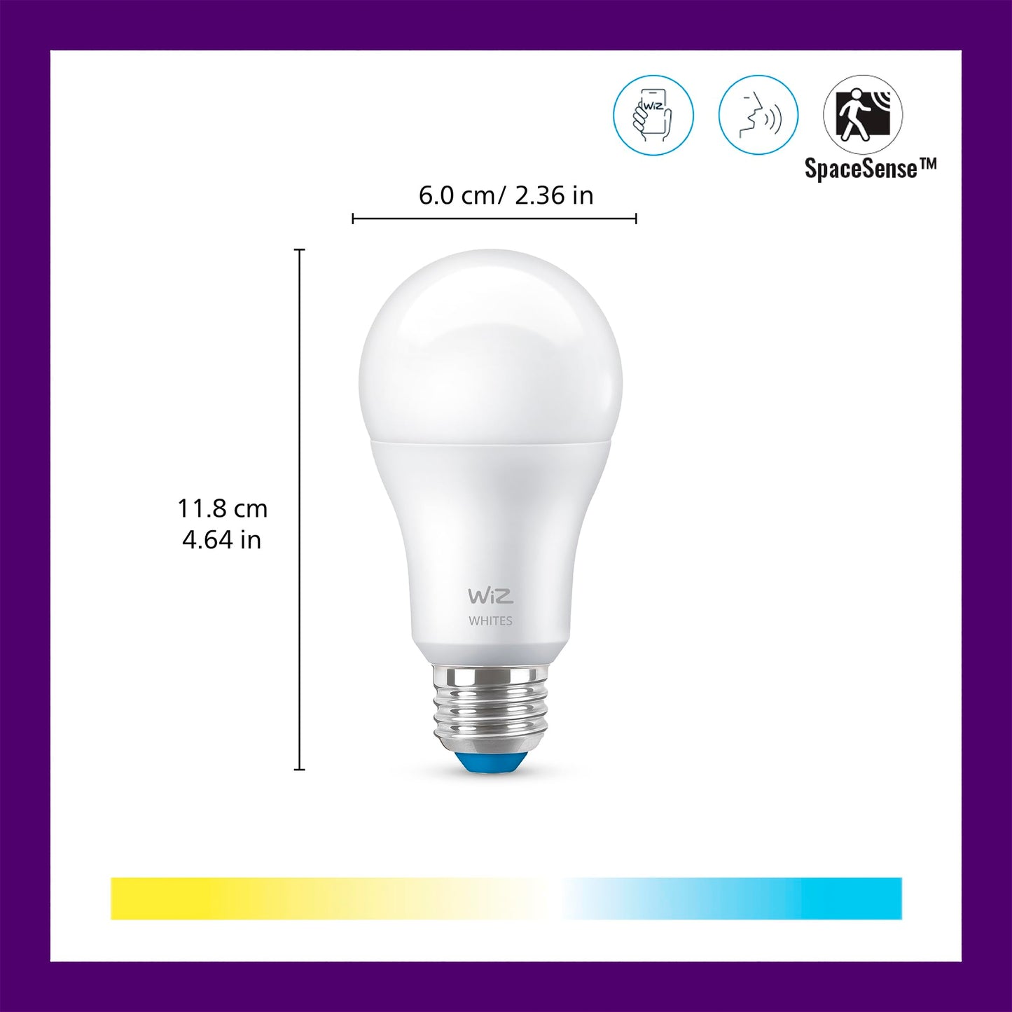 WiZ Connected 100W A19 LED Smart Light Bulbs Tunable White - Connects to Your Wi-Fi - E26 Smart Bulb - Control with Voice or App + Activate