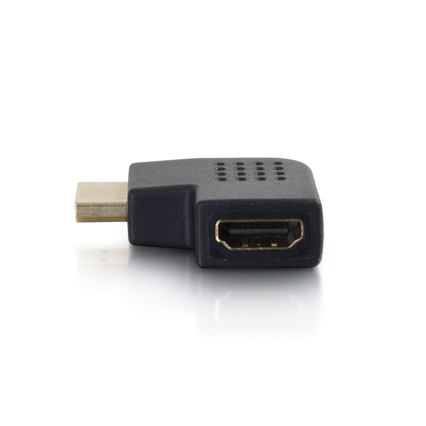C2G HDMI Adapter, HDMI Right Angle Adapter, Fits in Tight Spaces, for Wall Mounted TVs, 90 Degrees, Cables to Go 43291