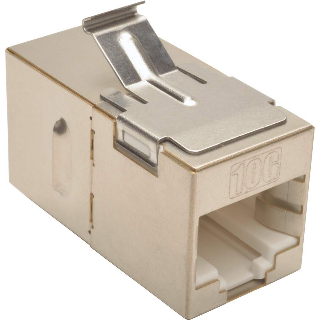 TRIPP LITE Cat6a Straight Through Modular Shielded in Line Snap in Coupler (N235-001-SH-6A)