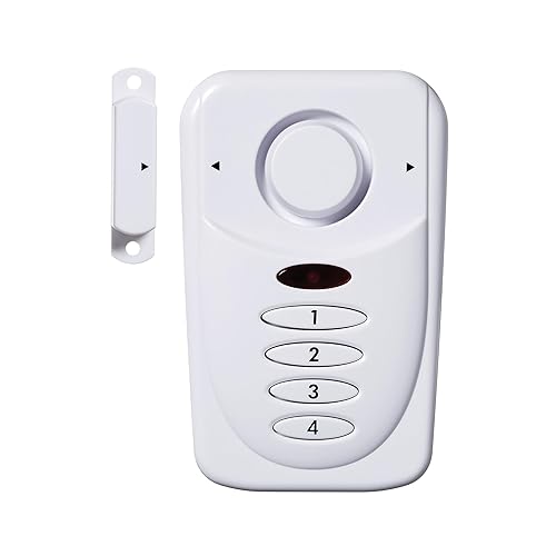 Sabre Elite Wireless Door Alarm with Exit/Entry Delay Mode, Home Mode & Keypad, Deters Intruders w/ 120dB Alarm Heard Up to 1,500 ft, Versatile