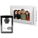 AMOCAM Wired Video Intercom Doorbell System 7 Inches LCD Monitor Video Door Phone Kits Support Monitoring,Unlock,Dual-Way Door Intercom for Villa