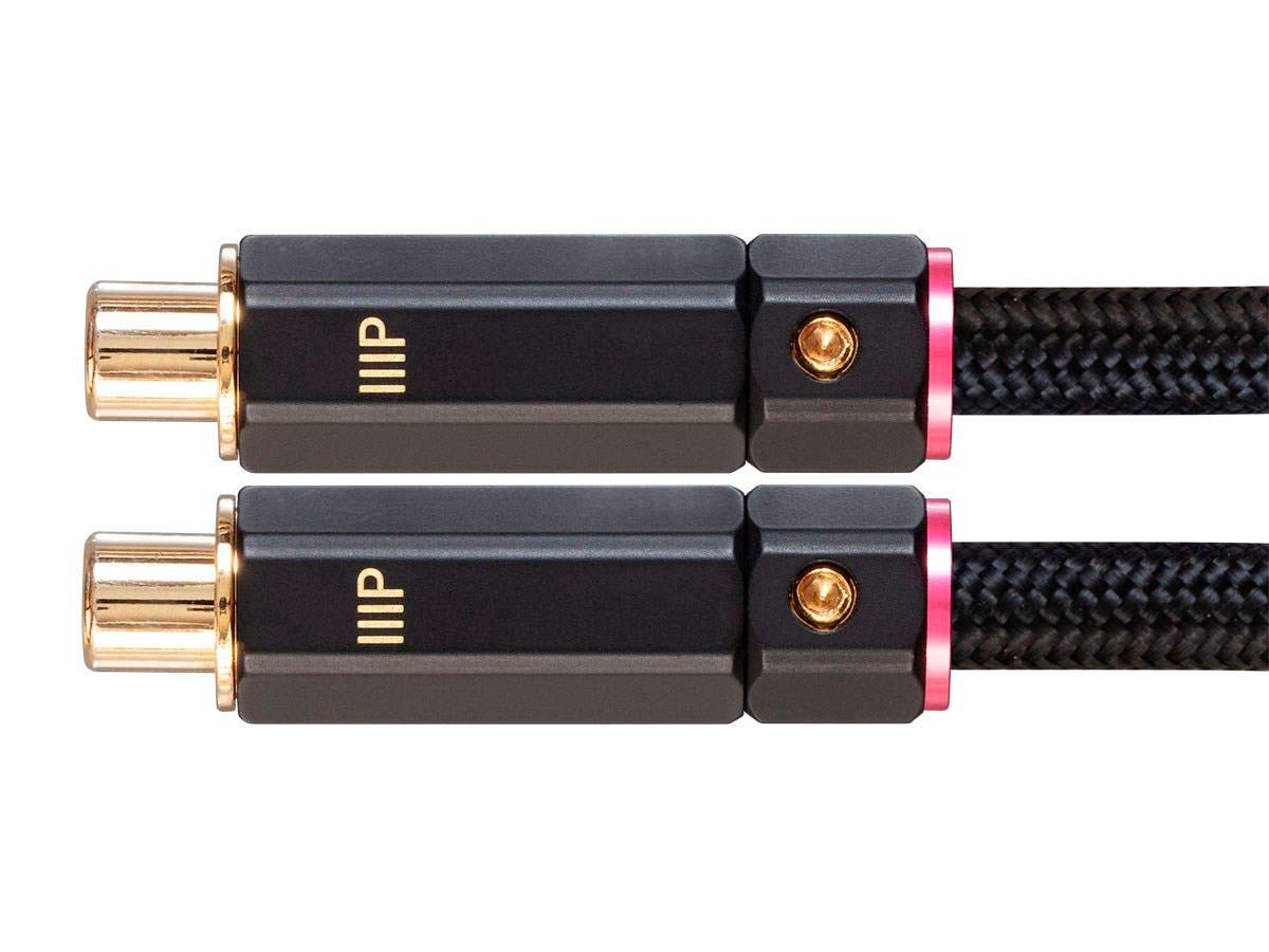 Monoprice 1-Male to 2-Female RCA Y-Adapter - 1 Feet - Black | Gold Plated Connectors, Double Shielded With Copper Braiding - Onix Series, 12 Inch