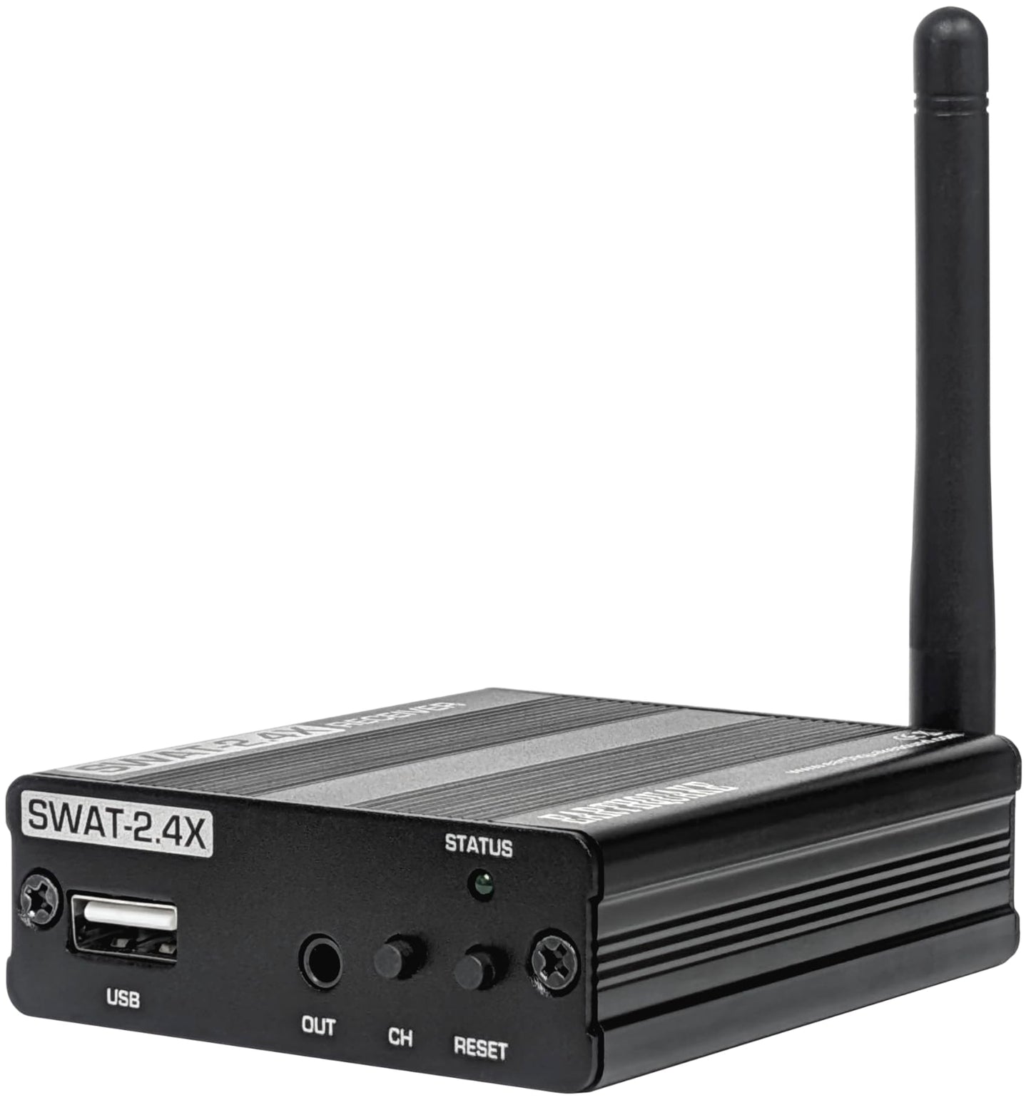 Earthquake SWAT-2.4X Stereo Wireless Audio Transceiver Set, Long Range, Low Latency, 64kHz/16-bit, 2.4GHz Wireless Adapter Kit for Subwoofers/Powered