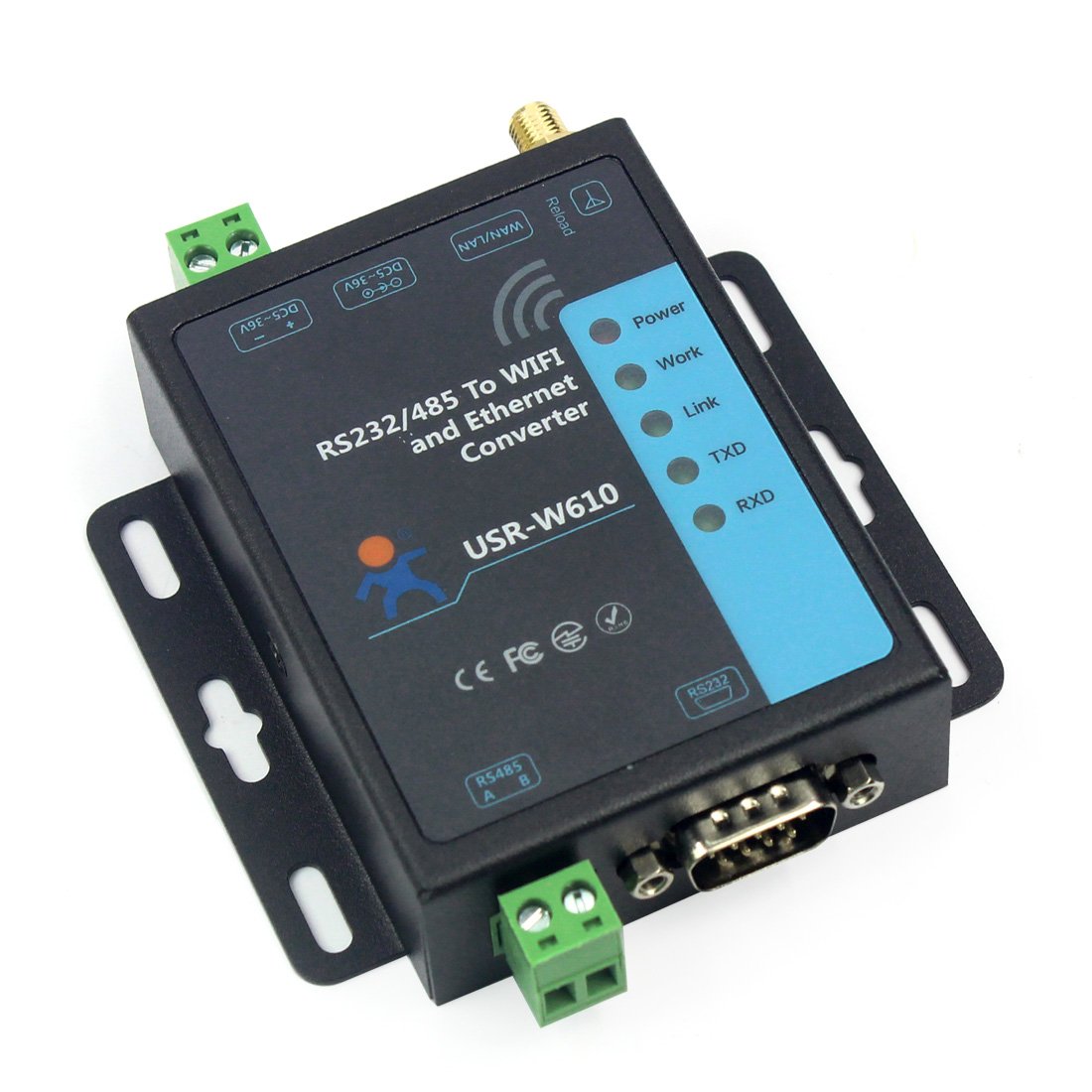 Serial to WiFi Ethernet Wireless Converter RS232 RS485 Serial Server(USR-W610)