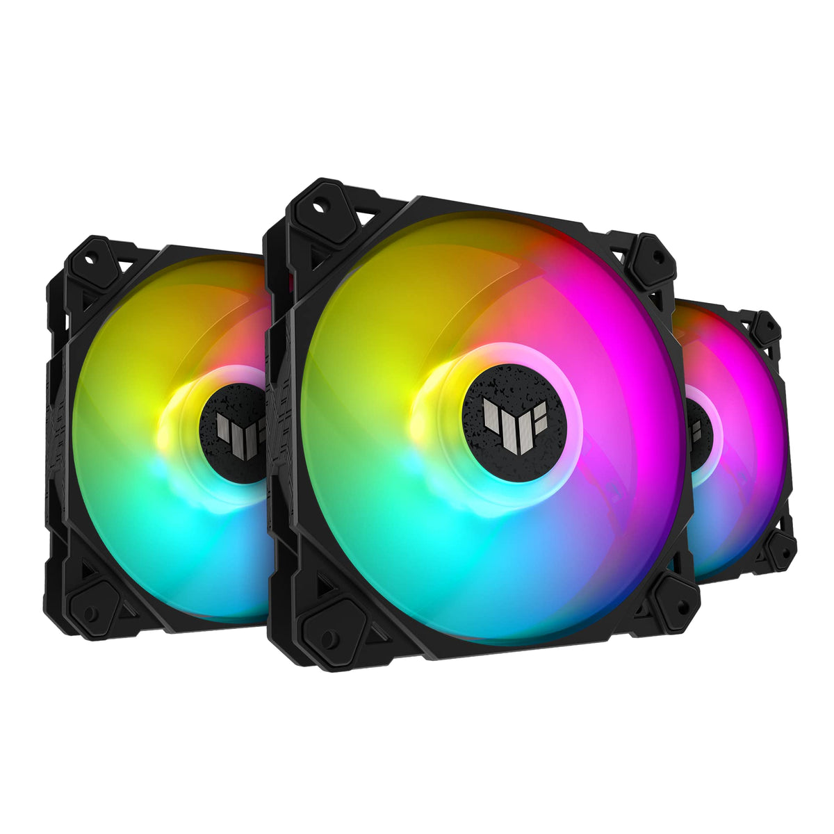 ASUS TUF Gaming TF120 ARGB Chassis Fan 3 Pack in Customizable LEDs, Advanced Fluid Dynamic Bearing, 120mm PWM Control, Anti-Vibration Pads