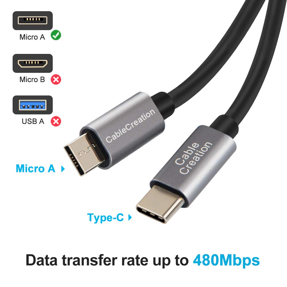 CableCreation USB C Cable Short 0.65 FT, USB-C to Micro USB A OTG Cable, Compatible with DJI Spark/DJI Mavic/Mavic Pro/Mavic Pro Platinum/Mavic Air