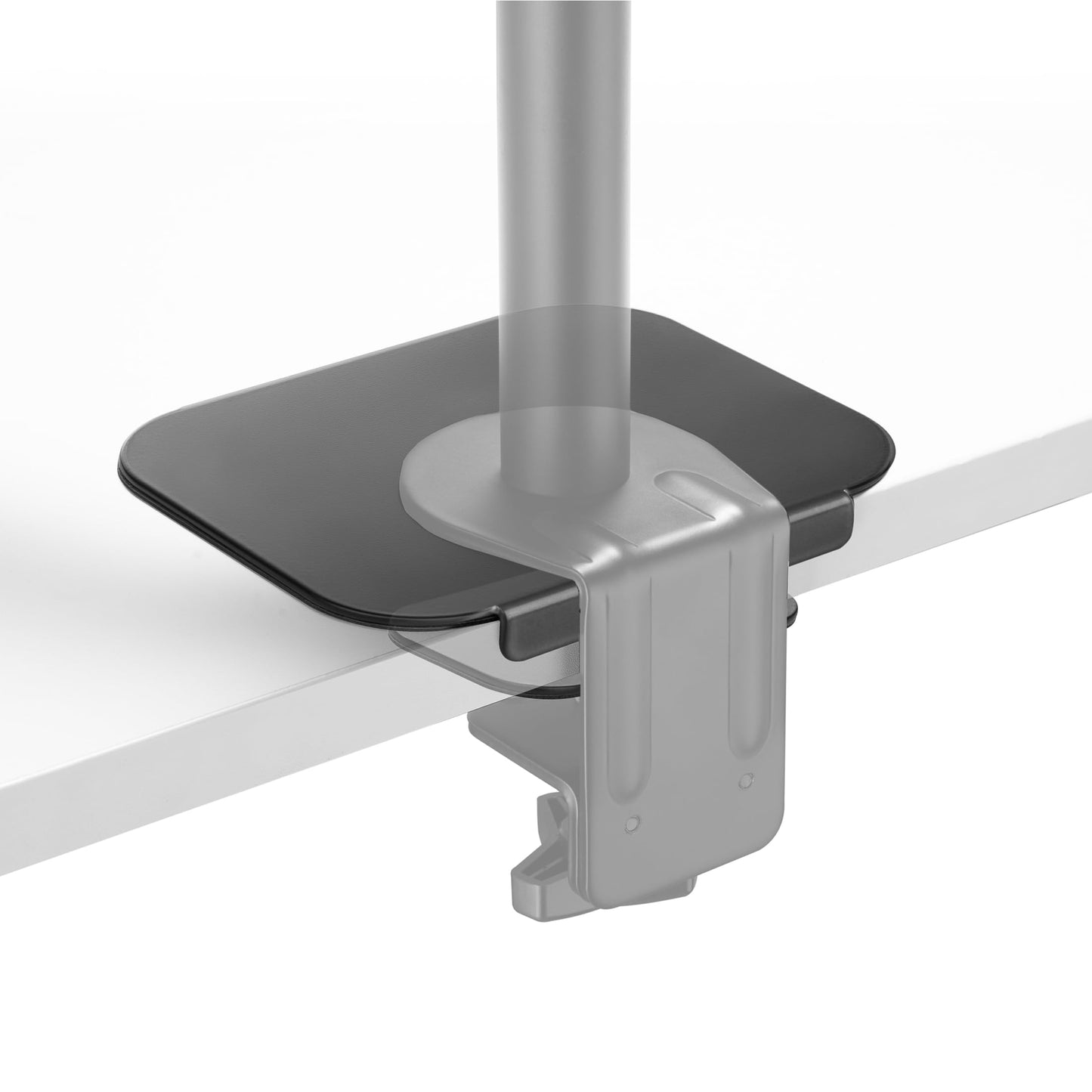 Mount-It! Monitor Mount Reinforcement Plate, Steel Desk Protector for Glass and Thin Tabletops, Compatible with C-Clamp and Grommet Mounts, Anti-Skid