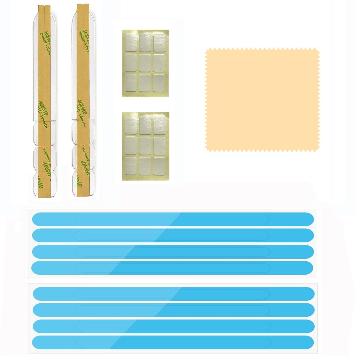 Privacy Screen Filter Adhesive Strips,Slide Mount Tabs and Double-Sided Tape for Computer Monitors and Laptops - Replacement Kits