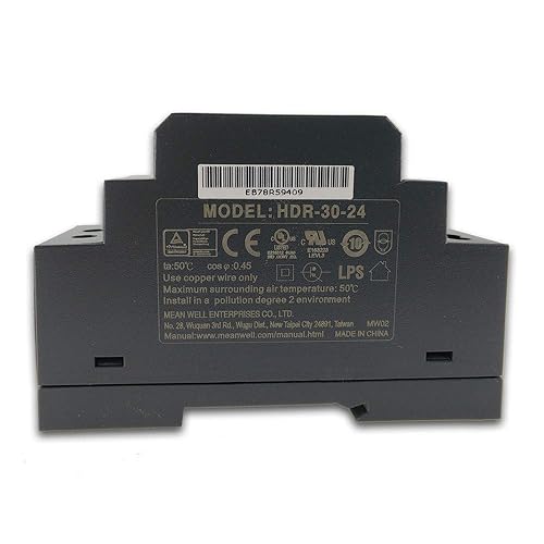 Original Mean Well HDR-30 Series DIN Rail Power Supply 110V/220VAC to 5V 12V 15V 24V 48V DIN Rail Ultra Slim Step Shape Power Supply Isolated LPS CE…