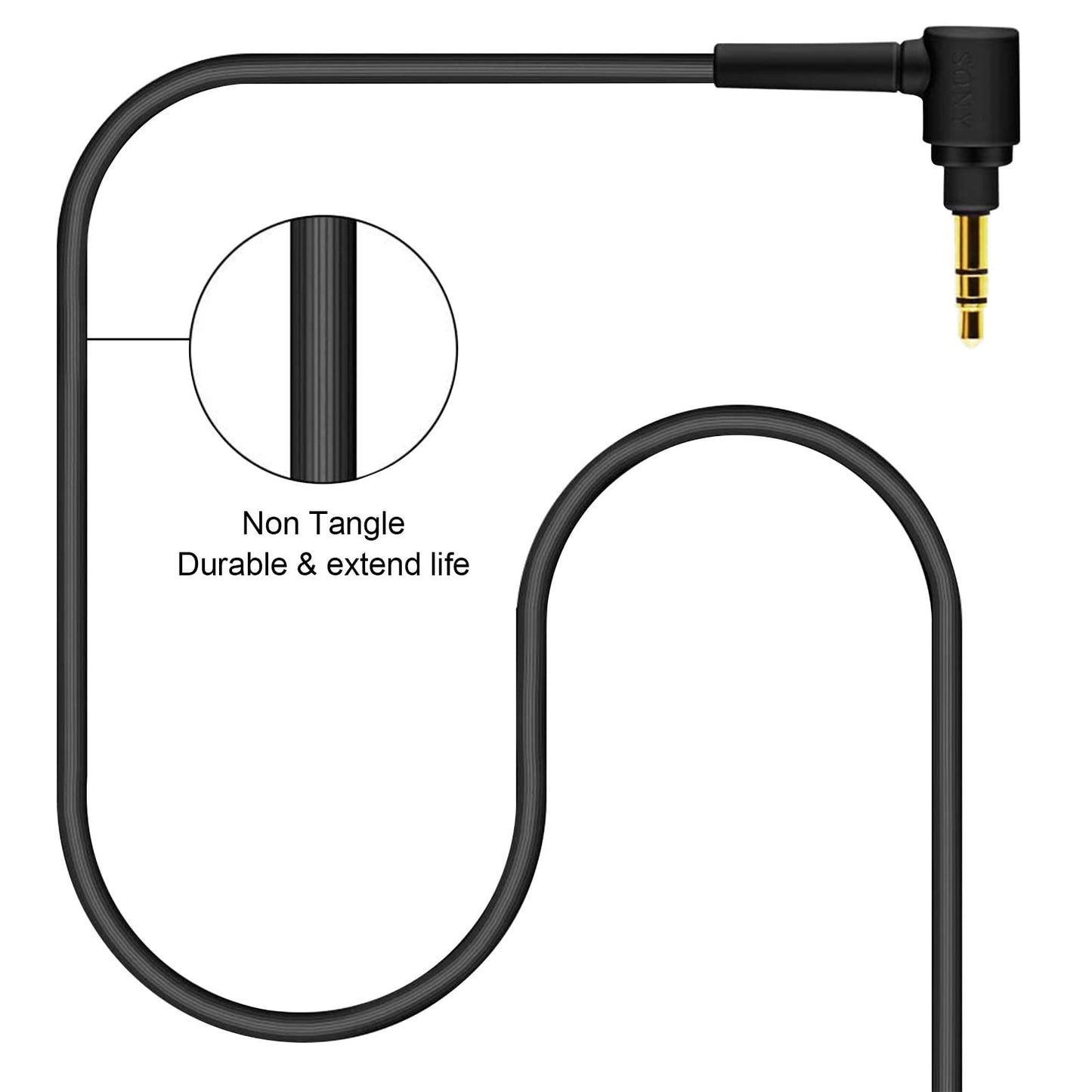 Replacement WH-1000XM5 Headphone Audio Cable Compatible with Sony WH-1000XM6 WH-1000XM5 WH-1000XM4 WH-1000XM3 WH-1000XM2 MDR-1A MDR-100ABN MDR-1000X…