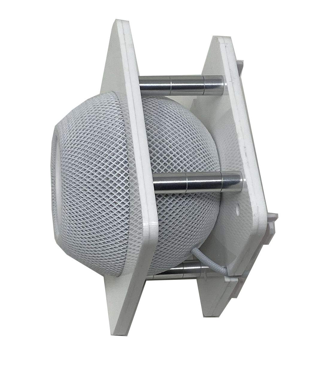 TABcare Anti-Theft Security Acrylic 75x75mm VESA Case for HomePod mini with Wall Mount Kit (White)
