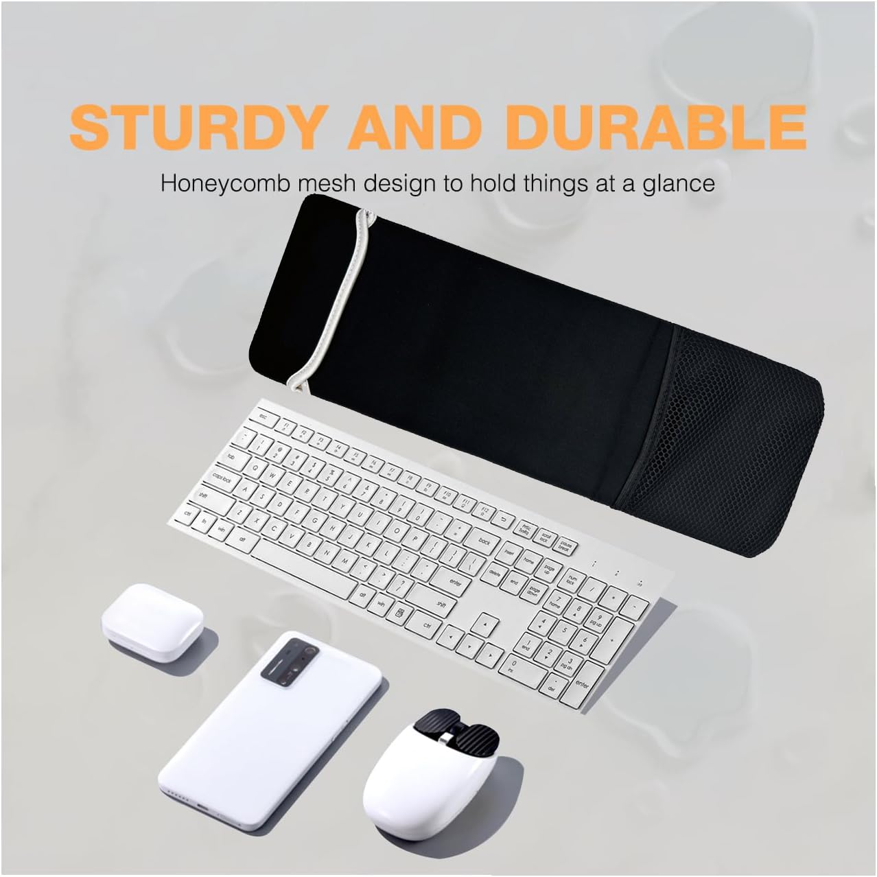 Wanty Black Color Neoprene Dust-Proof Cover Carry Bag Sleeve Protectors Compatible with Logitech MK270 / MK235 / MK295 / MK540 Wireless Keyboard