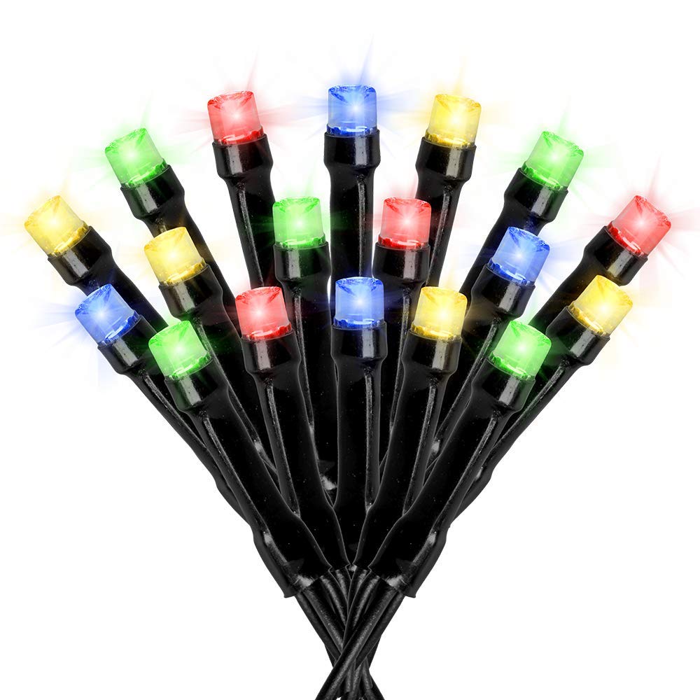 Touch Of ECO Solar String Lights 125 LED's, 68 Feet, Weather Resistant, Two Lighting Modes, Two Mounting Options, Perfect for Holiday Decor or Party