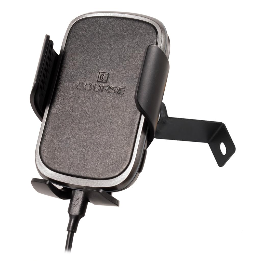 Course Motorsports Direct Fit Car Phone Holder for Chevrolet/GMC 1500 (2014-2018) 2500, 3500 (2015-2019) Automatic Gripping Charger (Black)