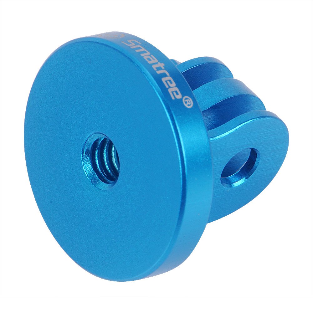 Smatree Aluminum Tripod Mount Adapter Compatible for Gopro Hero 13/ 12/11/10/9/8/7/6/5/4/3+/3/2/1 HD/DJI OSMO Action 5 Pro/4/3 Camera, Blue