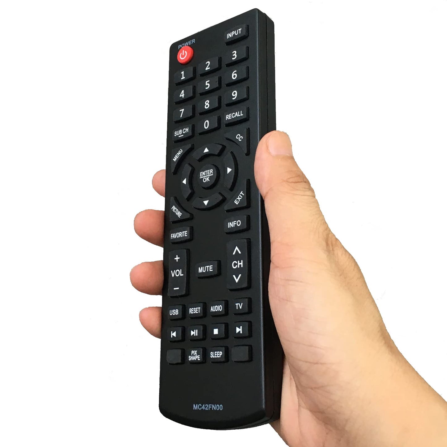 MC42FN00 sub MC42FN01 Replacement Remote Control Compatible for Sanyo TV FW24E05F FW48D25T