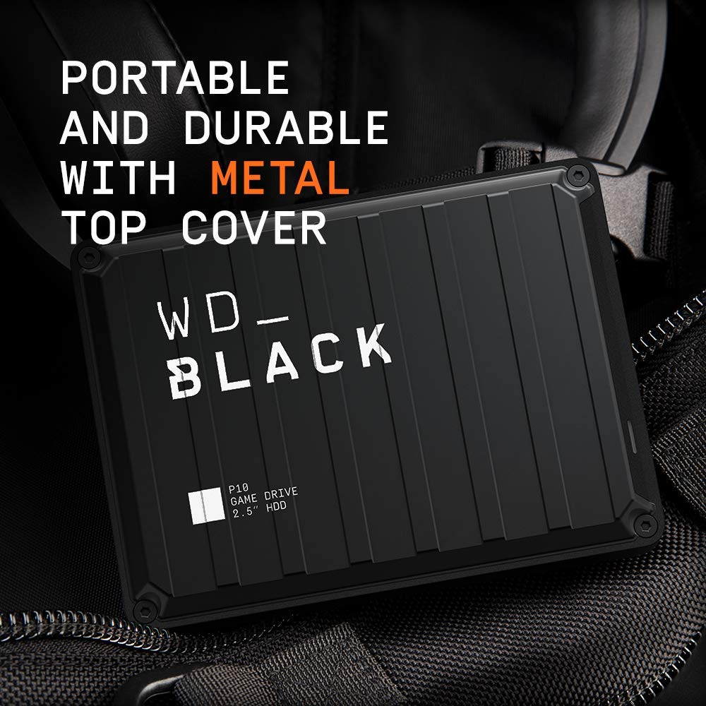 WD_BLACK 4TB P10 Game Drive, Portable External Hard Drive, Works with Playstation, Xbox, & PC - WDBA3A0040BBK-WESN