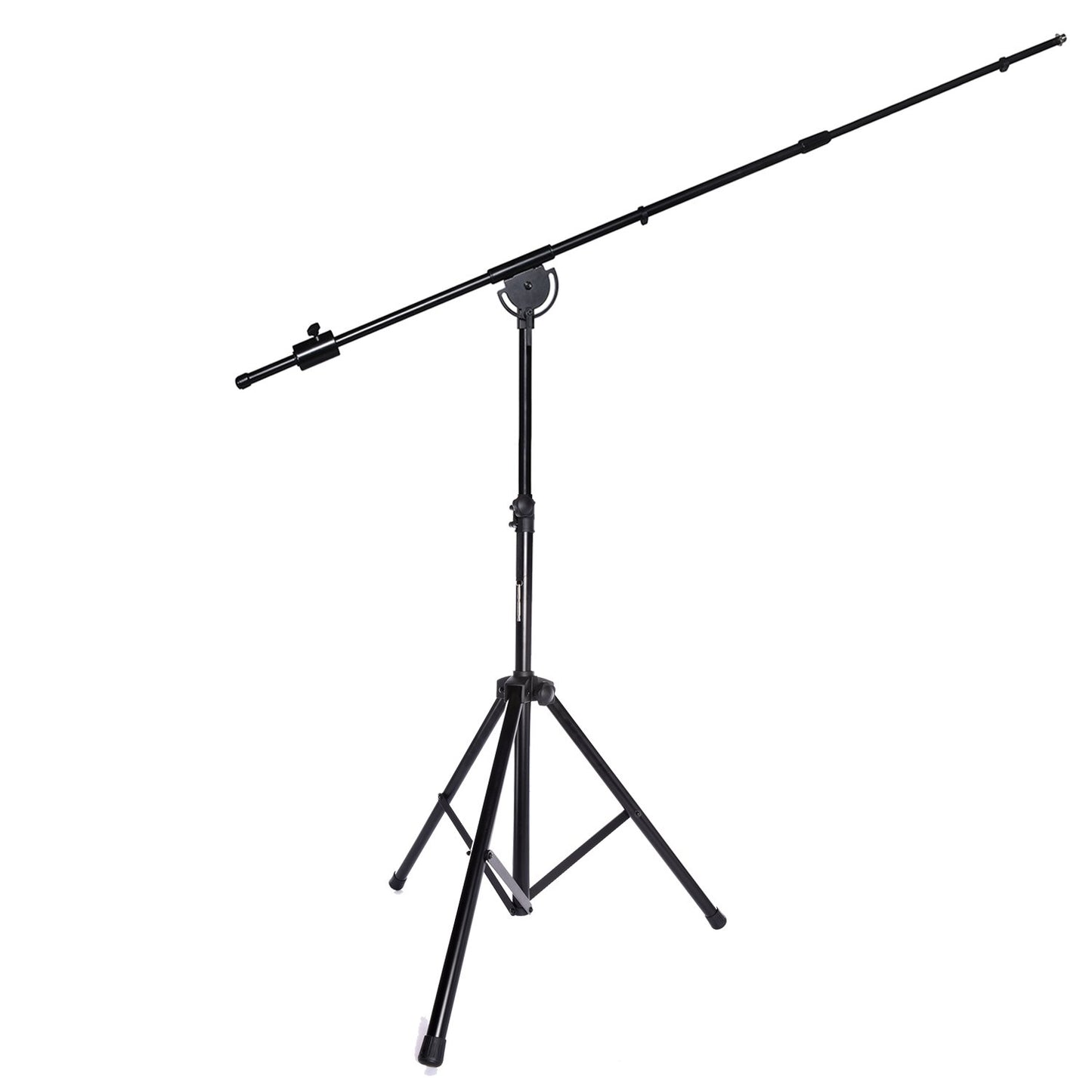 LyxPro SMT-1 Professional Microphone Stand Heavy Duty 93” Studio Overhead Boom Stand 76” Extra Long Telescoping Arm Mount, Foldable Tripod Legs &