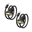 OIKWAN USB to RS232 Serial DB9 Male Cable, 2-Pack