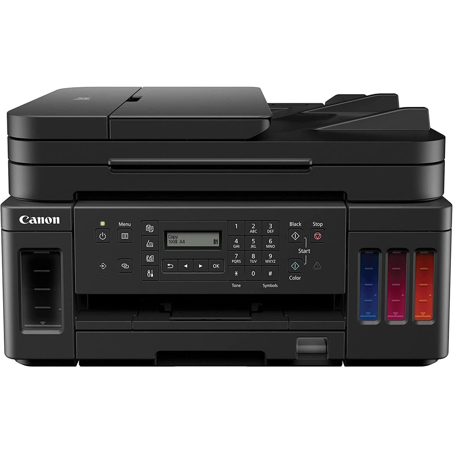 Canon PIXMA G7020 MegaTank All-in-One Wireless Printer w/Copy, Scan, Fax, Mobile, Photo Print 3114C002 + Refillable Ink Bottles + 2 Extra Black Ink