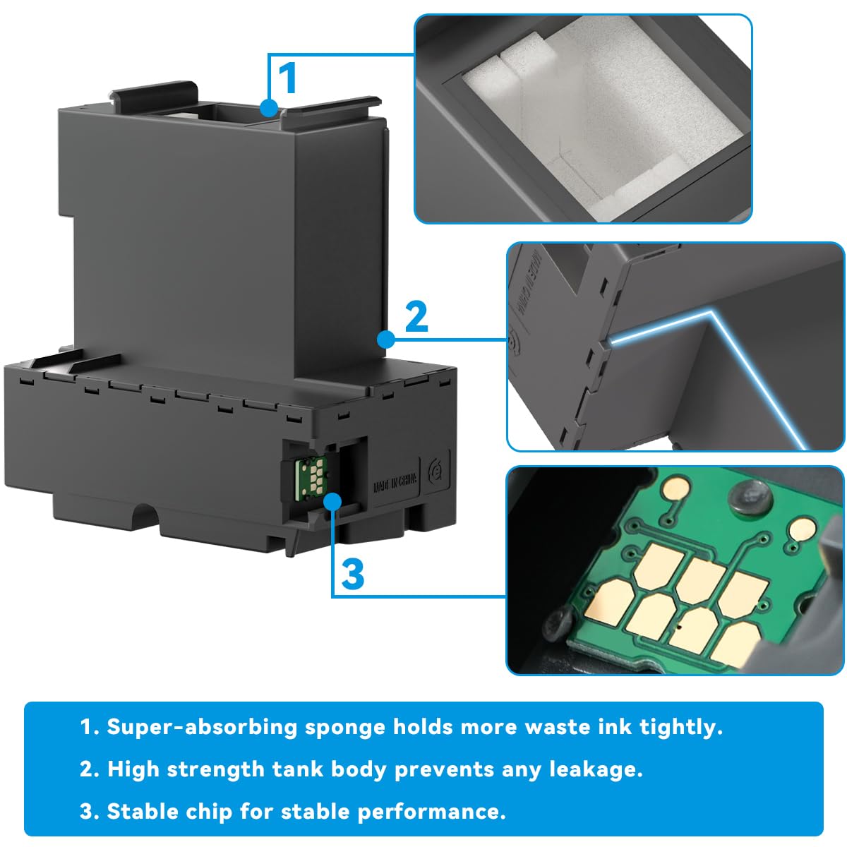 Poschink T04D1 T04D100 Ink Maintenance Box for ET-15000 ET-3750 ET-3760 WF-2860 ET-4760 ET-3850 ET-4850 XP-5100 ET-3710 ET-5150 ET-3830 ET-M1000