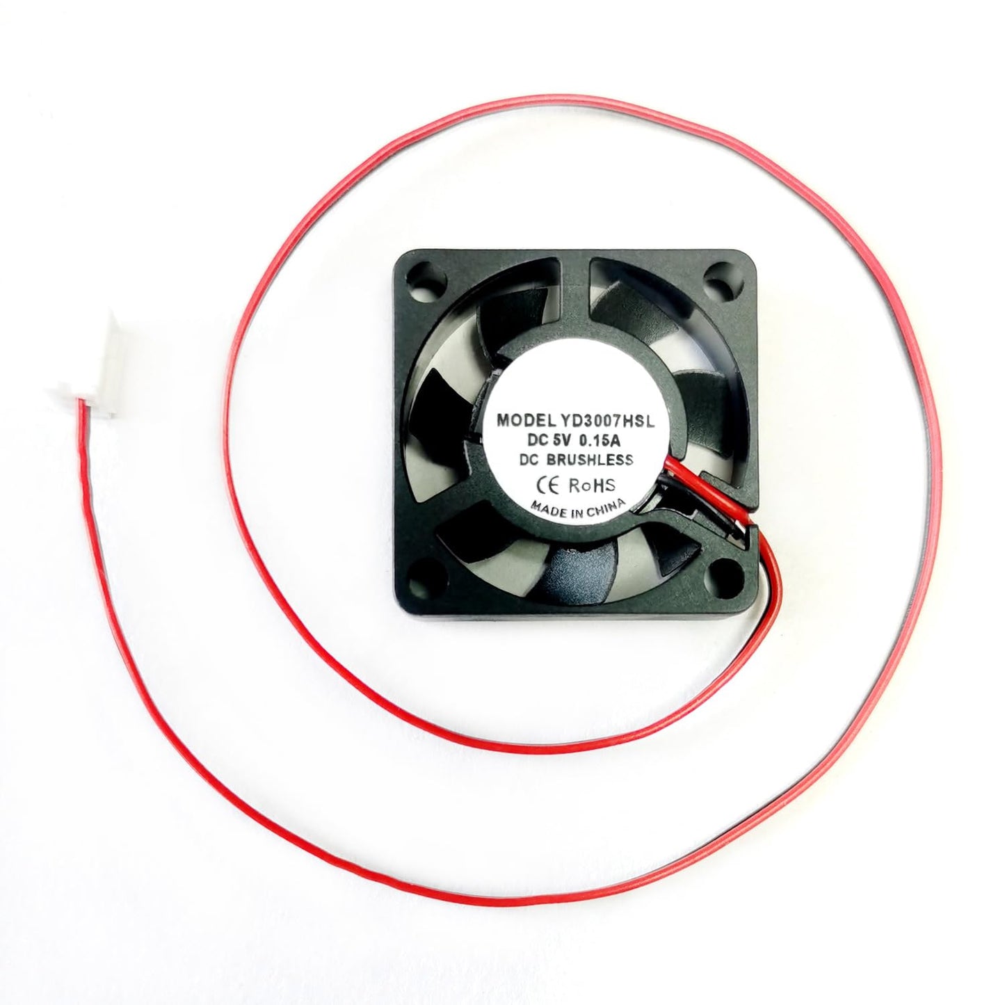 DAKKZA Cooling 30mm Case PC Fan for 30mm x 30mm x 7mm DC 5V 0.15A 3007 Brushless 2-Pin XH2.54 8700RPM