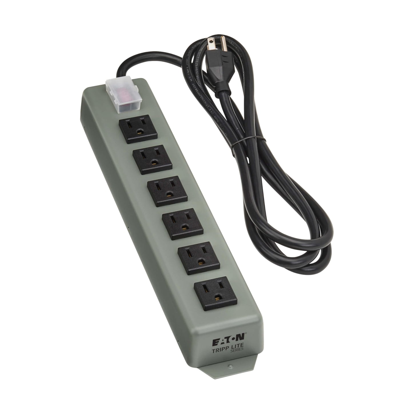 Eaton Tripp Lite Series 6-Outlet Heavy Duty Power Strip, Metal, Mountable (Wall Mount & Under Desk), 6ft Extension Cord, On/Off Switch Cover
