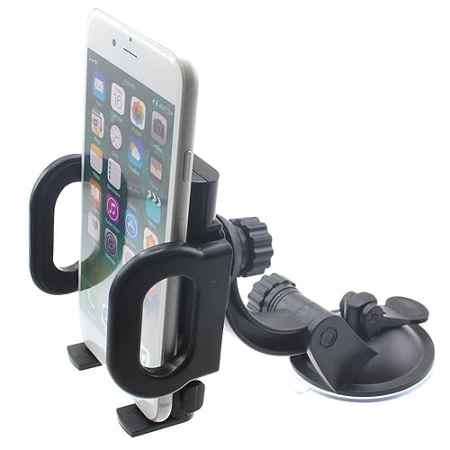 Fonus Car Mount Windshield Holder Compatible with iPhone 16/Pro/Max/Plus, Glass Cradle Swivel Dock Suction