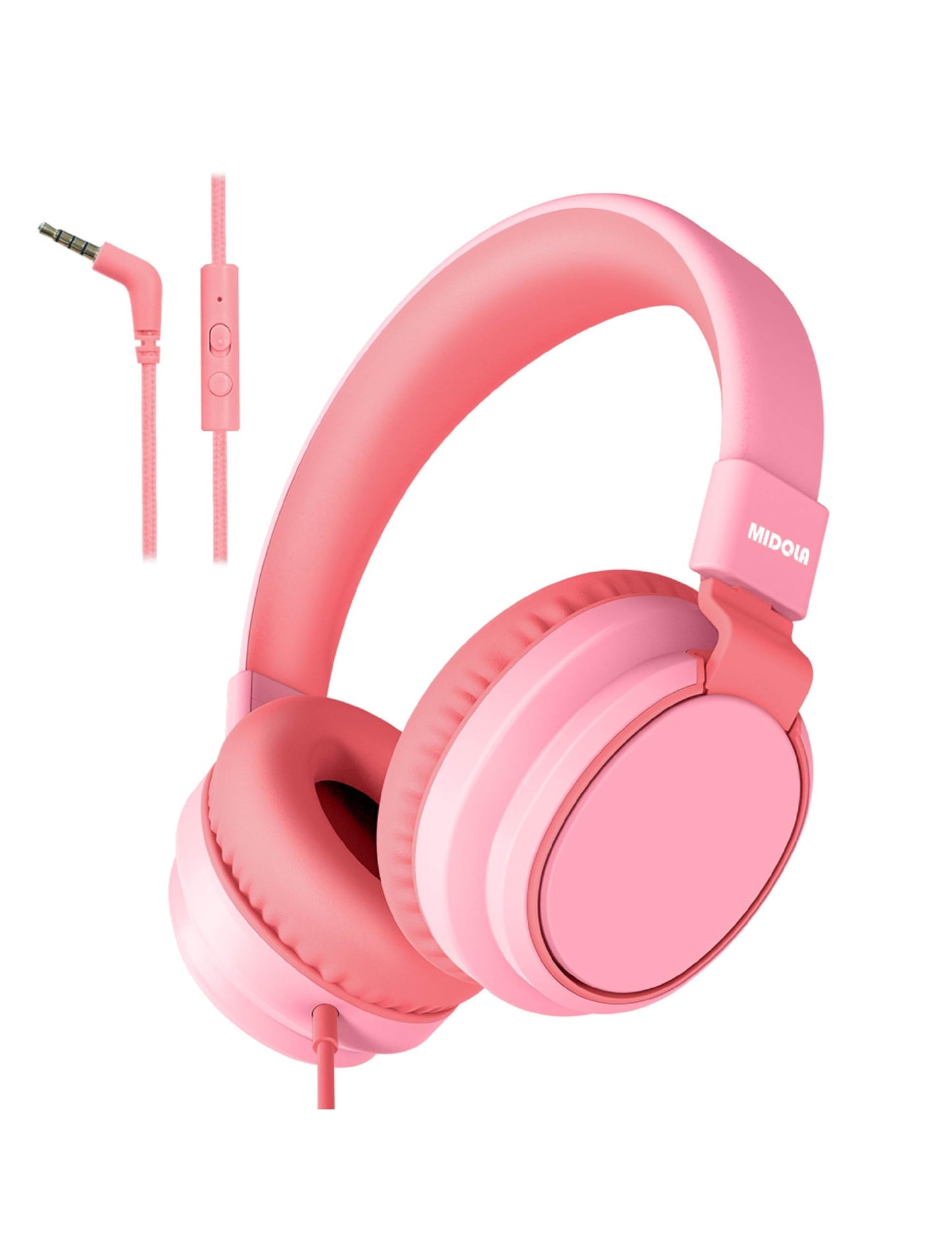 MIDOLA Kids Headphone Wired Volume Limited 85/94dB Over-Ear/On-Ear Foldable Headset with Microphone Hearing Protection Headphones for Toddler Boy…