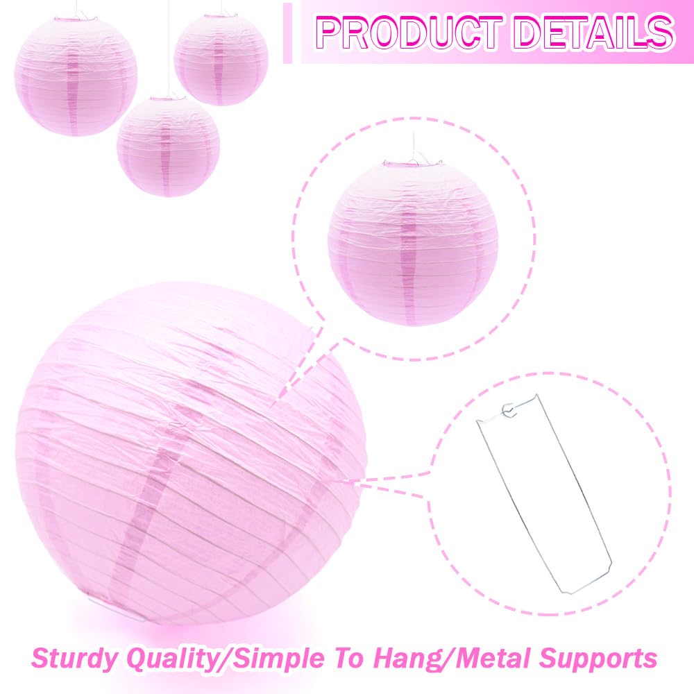 Yosawa 6 Pcs Paper Lanterns Decorative Round Paper Lantern Hanging Paper Lanterns for Party, Classroom, Wedding, Halloween,Christmas,Home Decoration ?