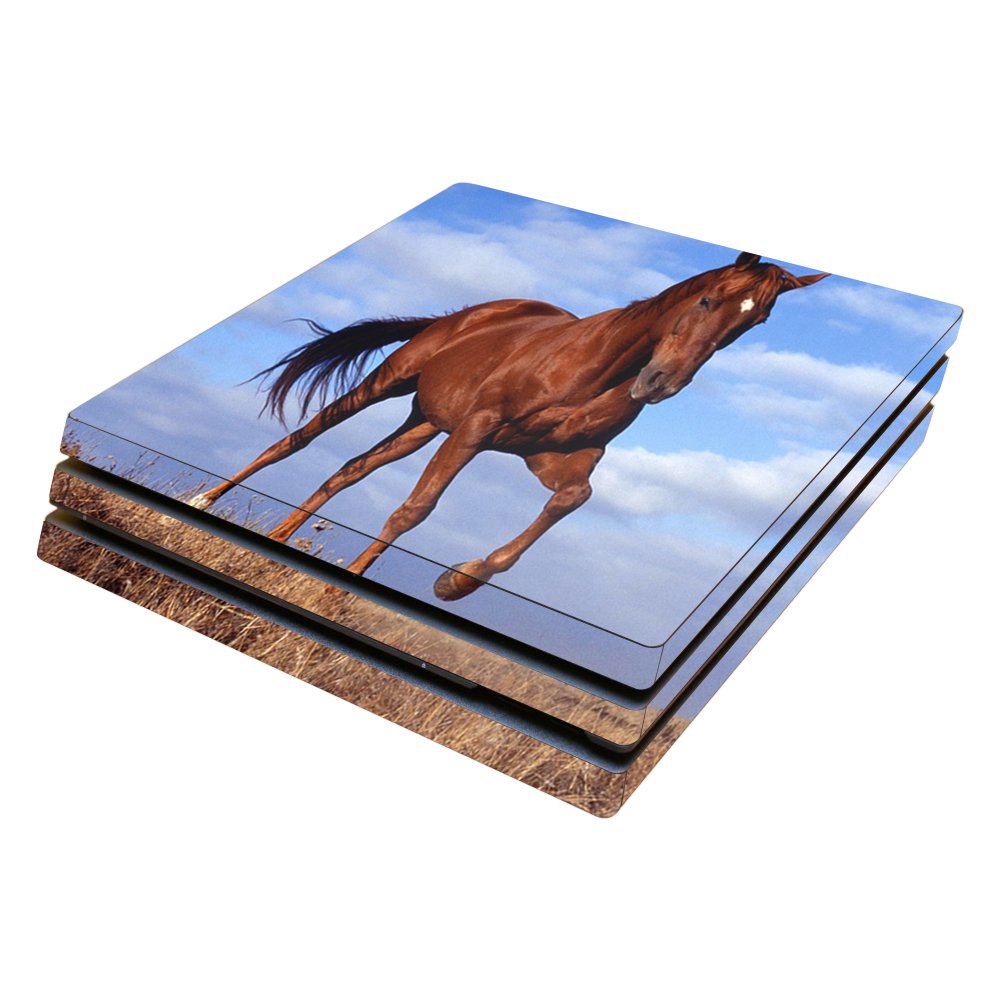 MightySkins Skin Compatible with Sony PS4 Pro Console - Horse | Protective, Durable, and Unique Vinyl Decal wrap Cover | Easy to Apply, Remove,