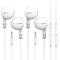 Fidioto 2Pack Wired Earbuds with Microphone, 4.0Ft Length Wired in-Ear Headphones, 3.5mm Jack Wired Earphones Compatible with Mobile Phones / MP3…