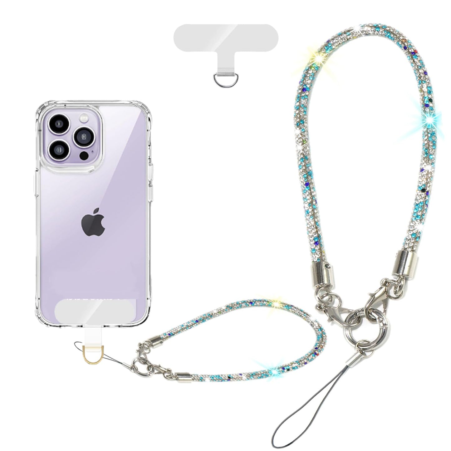 AOPNN Hand Wrist Strap Lanyard?Water Diamond Hand Wrist Strap Lanyard?Compatible with most mobile phones (Multi-Color)