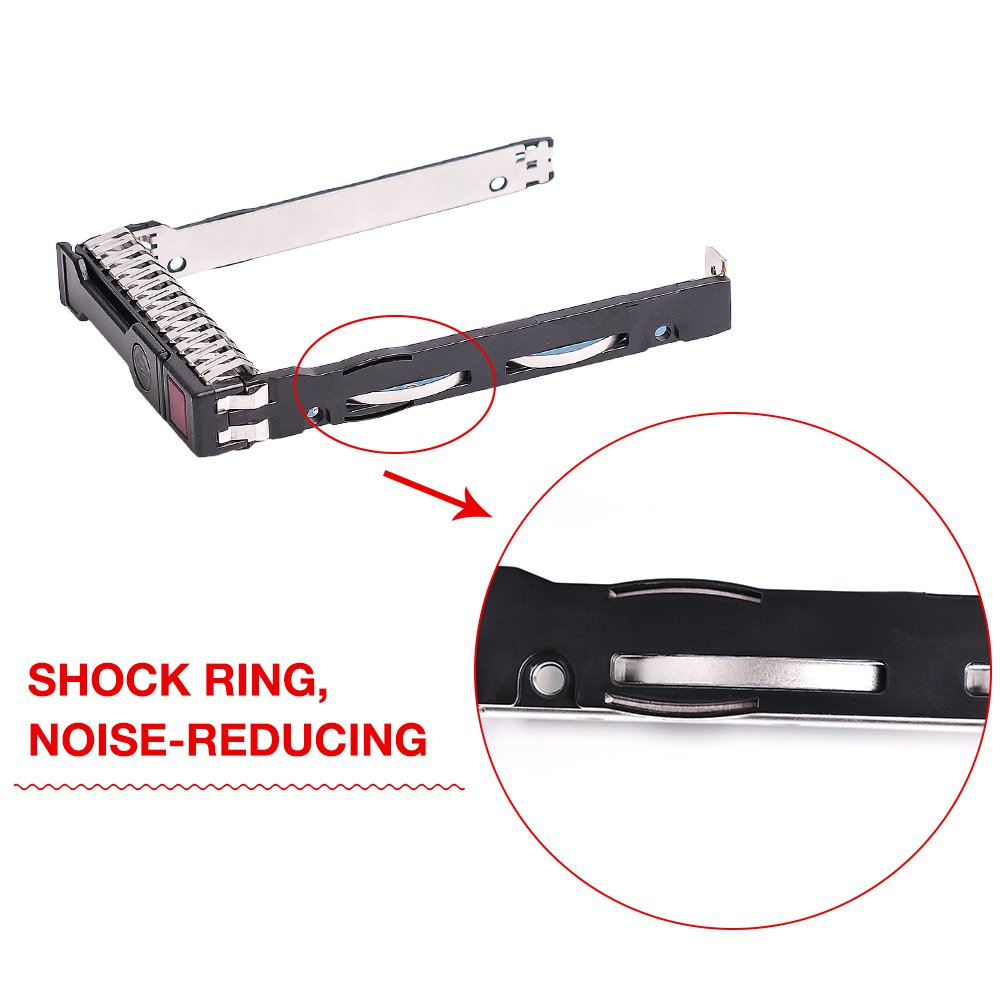 2.5" SFF SAS SATA SSD Hard Drive Carrier Tray Caddy 651687-001 651699-001 for HP Proliant ML350 DL360p DL380P DL160 Gen8 G8 Gen9 G9 with 4 Mounting