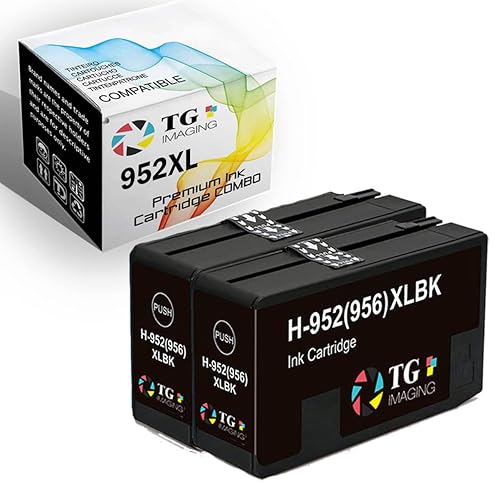 TG Imaging Compatible Toner Cartridge Replacement for 952XL 952 High Yield for Office Jet 7740 8720 7720 8710 7720 Inkjet Printer (2xBlack)