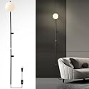 HOMLUCE Modern Plug in Wall Sconce Globe Shade Indoor Wall Light, LED Wall Mounted Lamp with Plug in Switch, Wall Lamp for Bedroom Living Room Study