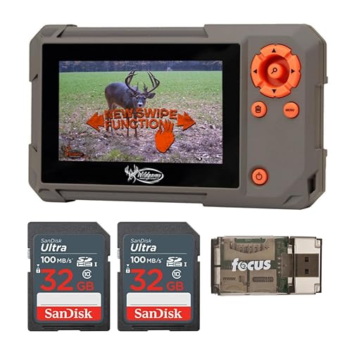 Wildgame Innovations Trail Pad Swipe SD Card Reader Bundle with 32GB Ultra SDHC UHS-I Memory Card (2-Pack), and All-in-One High Speed Card Reader (4
