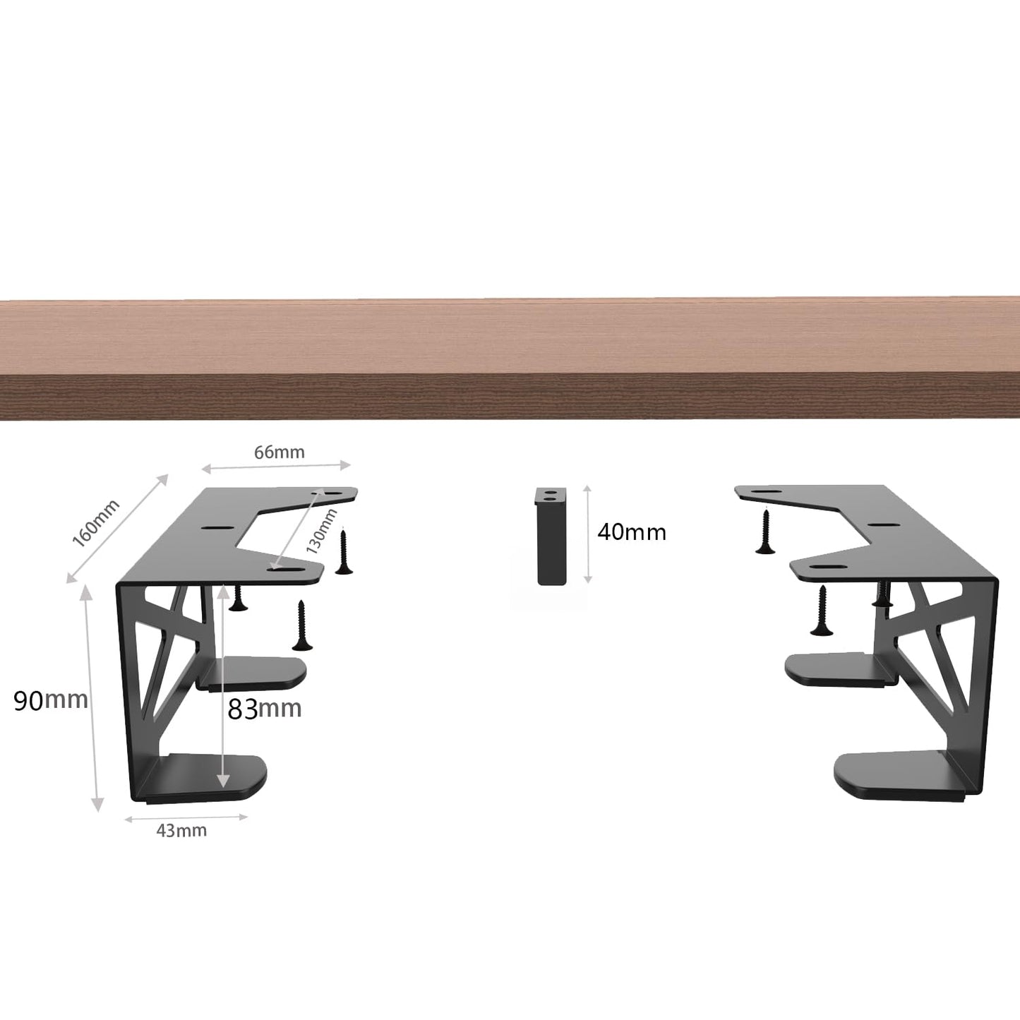 Monzlteck Universal Under Desk Metal Storage Mount for Xbox Series S/X, PS4 Slim/Pro, Compatible with CPU, UPS, Small Form Factor Desktop Tower, Mini