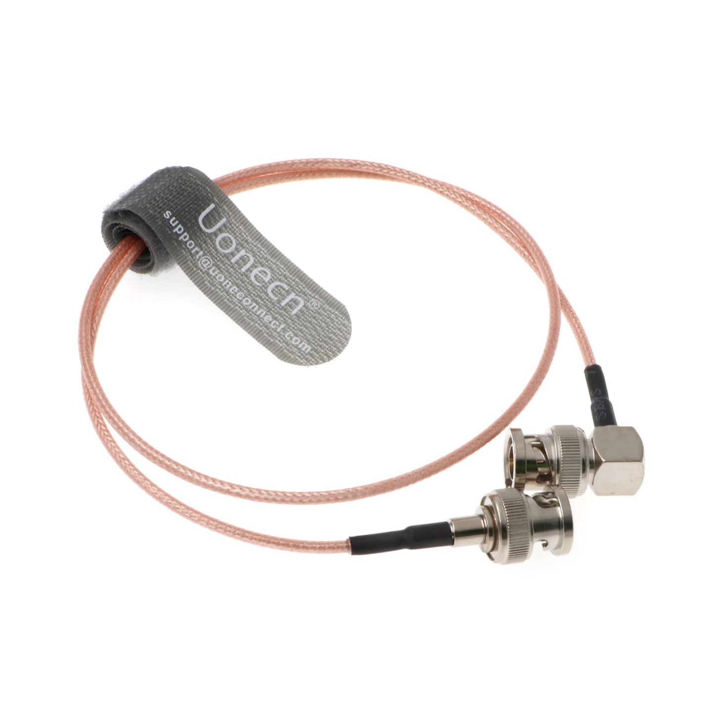 Uonecn RG179 HD-SDI Cable BNC Male to Right Angle BNC Cable 75ohm MegaFlex for Blackmagic HyperDeck Shuttle and BMCC BMPC Hyperdeck Cameras 24''