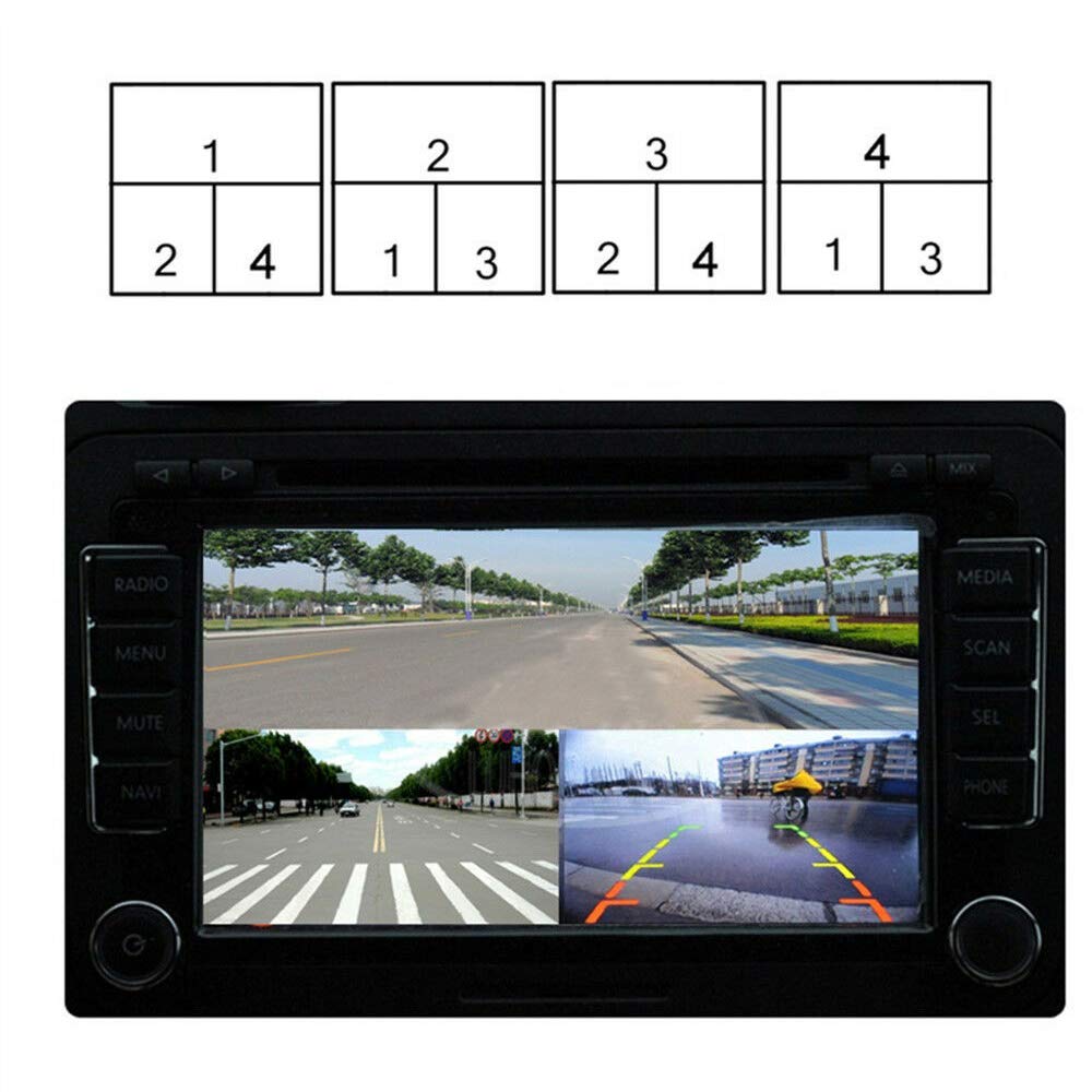 SaiDian 1Pcs Video Quad Splitter 4-Way Mini Processor Multiplexer Switcher for CCTV Security Camera