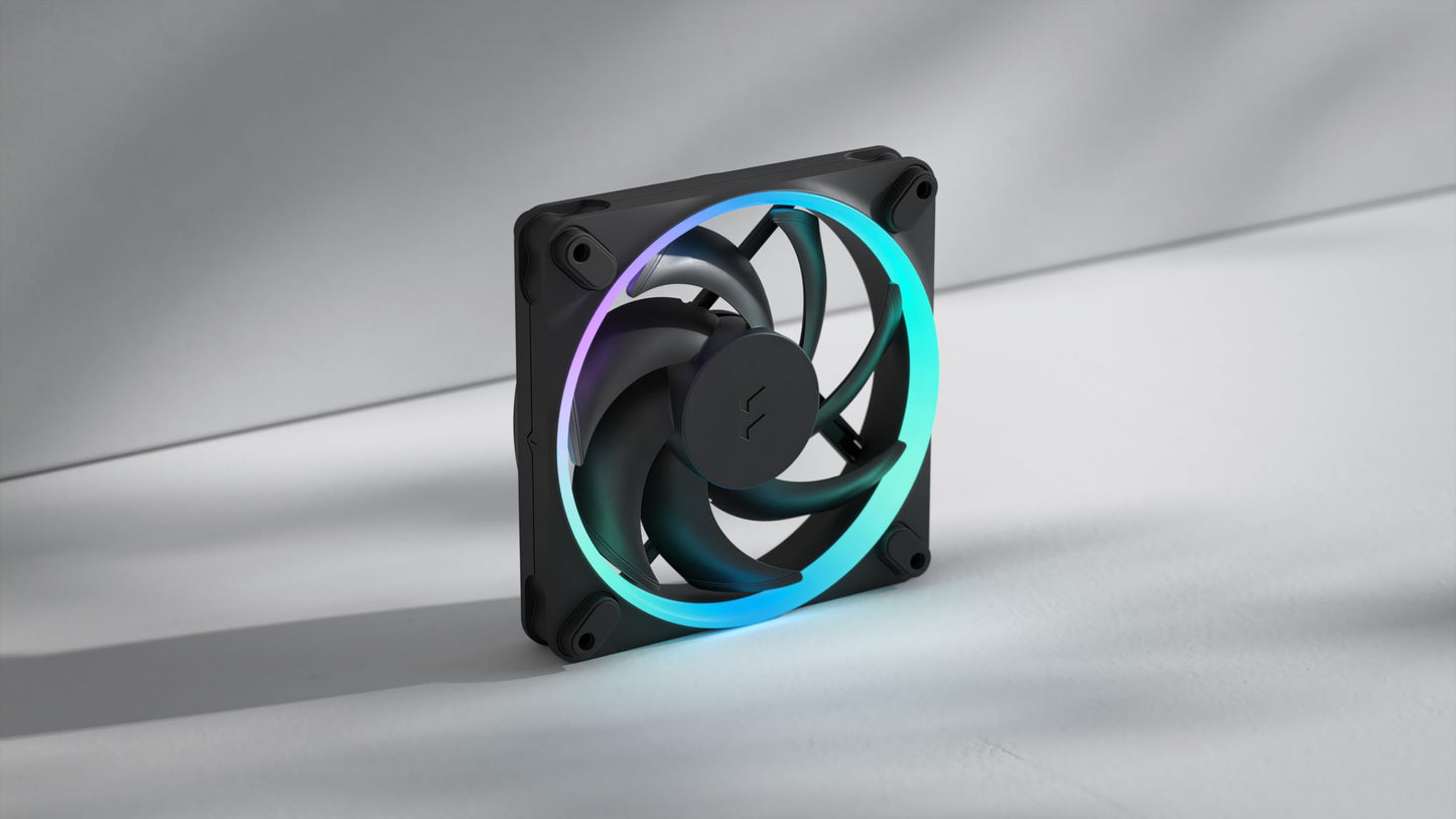 Fractal Design Momentum 12 RGB - Silent PC Case Fan - 120 mm - ARGB Gen 2-16 LEDs - Liquid Crystal Polymer LCP Blades - FDB Fluid Dynamic Bearing