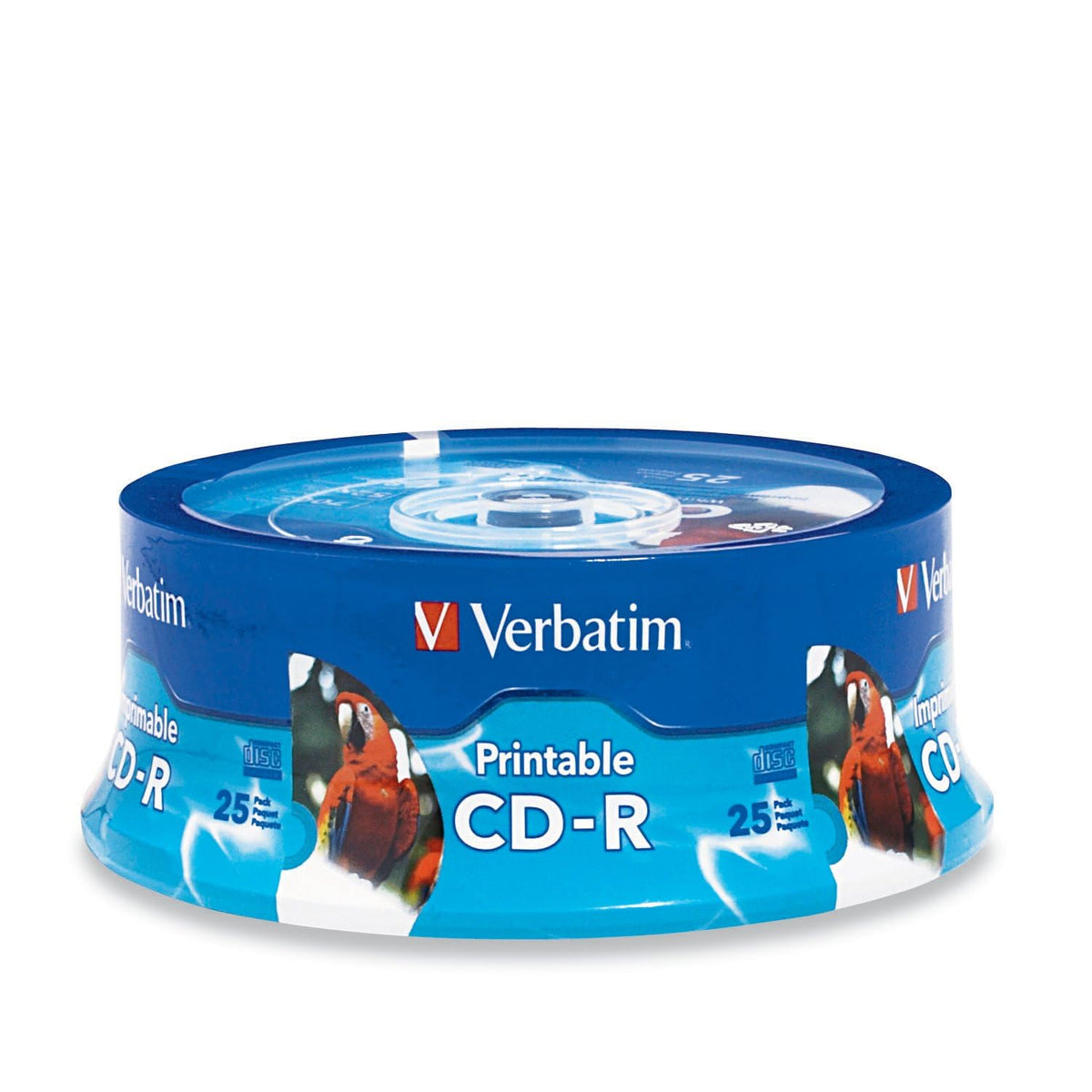 Verbatim CD-R 700MB 52X White Hub Printable Discs, 25 Pack
