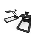 Kanto SE4 Elevated Desktop Speaker Stands for Medium Bookshelf Speakers & Mid-Size 3”-4” Studio Monitors | 5.6” Tall | Supports 9 lbs | Damping 2.0 mm