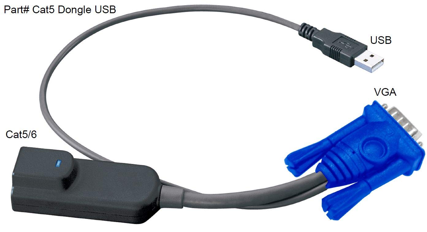 Crystal Image Technologies - VGA KVM Switch Dongle for Crystal Image Tech Cat5 KVM Switch (VGA USB Cat5 Dongle)