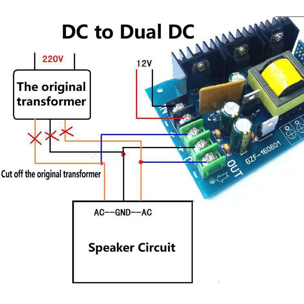 Taidacent 12V/24V to ±15V ±18V DC-Double DC Output 12 Volt DC Transformer Power Supply DC Transformer Circuit Board Audio Conversion (Input 12V…