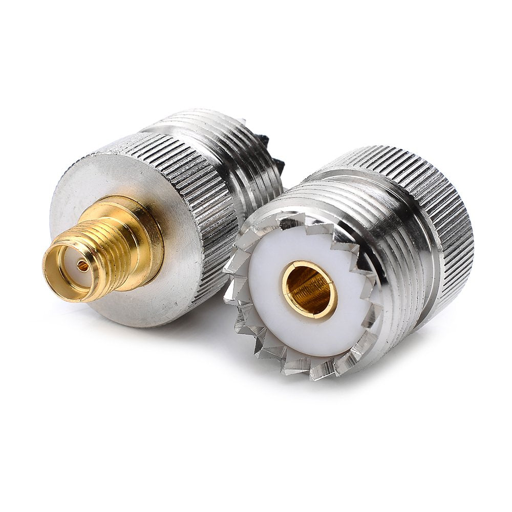 DHT Electronics 2pcs RF coaxial Coax Adapter SMA Female to UHF Female SO-239 SO239