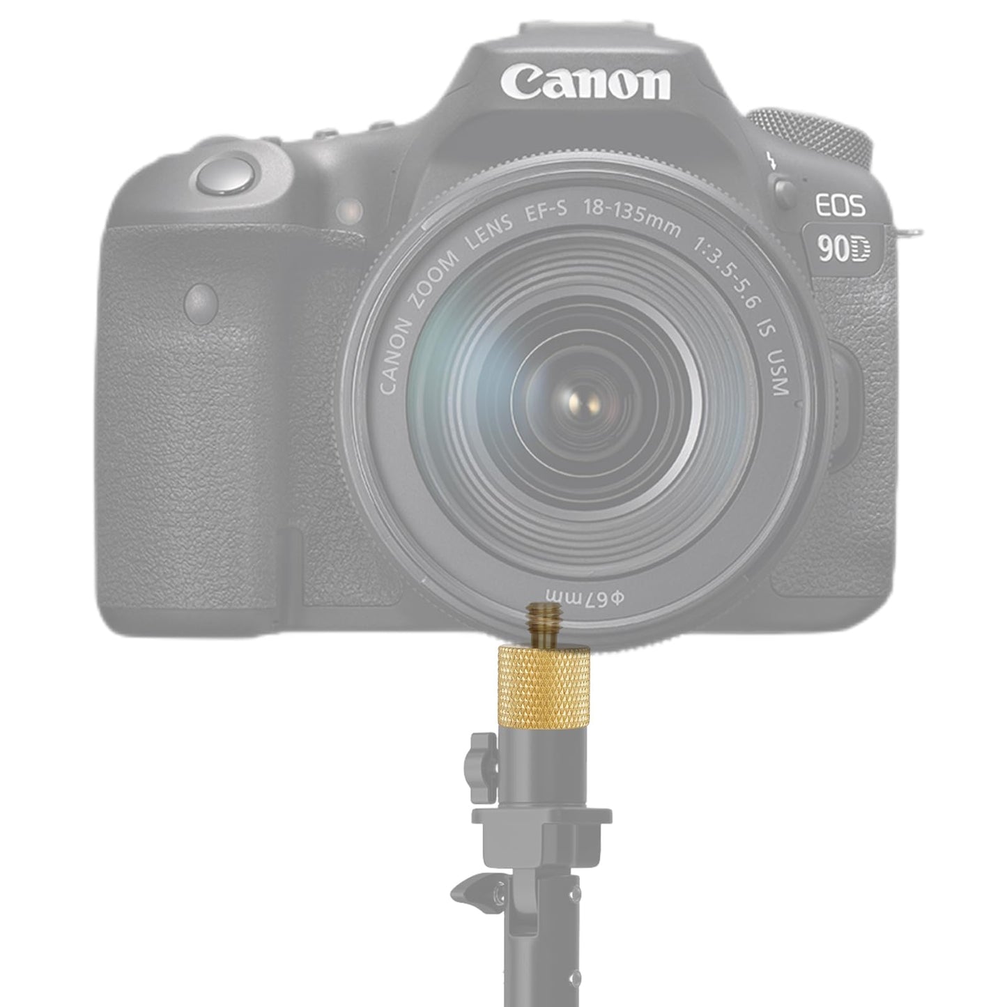 Standard 3/8"-16 Female to 1/4"-20 Male Tripod Thread Reducer Screw Adapter (Brass) Precision Made (2 Pack)